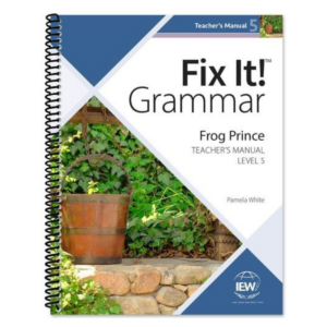 Elk Mountain Learning is your home for new and used IEW curriculum. The Fix It! Grammar: Frog Prince, Teacher's Manual Book Level 5 is available in paperback. 