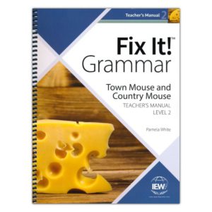 Elk Mountain Learning is your home for new and used IEW curriculum. The Fix It! Grammar: Town Mouse and Country Mouse, Teacher's Manual Book Level 2 is available in paperback. 